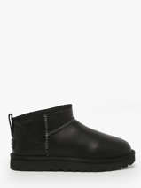Enkellaarsjes Uit Leder Ugg Zwart accessoires 1163490